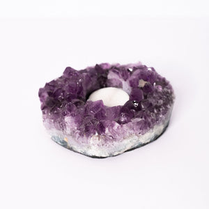 AMETHYST CRYSTAL CANDLE HOLDER - Mia and Mae co